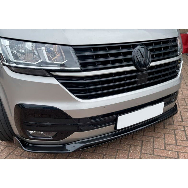 OneWay, Frontspoiler, Glansfuld Sort, Passer til Volkswagen Transporter T6.1 (2020-2022), 'Version 3'