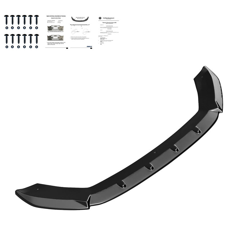 OneWay, Frontspoiler, Glossy Sort, Passer til Seat Leon (5F) HB/SC/ST FR/Cupra 2013-2016