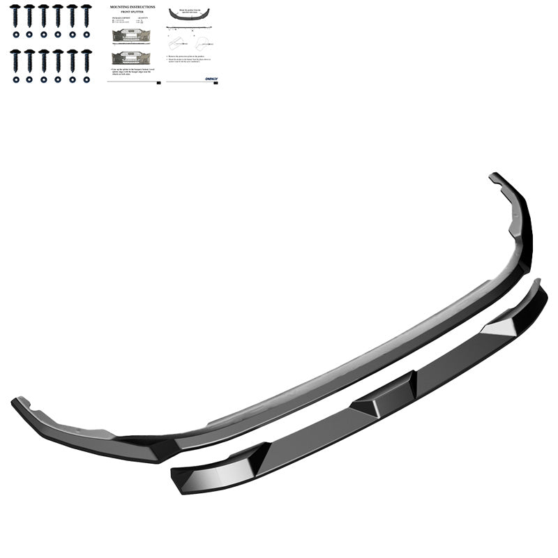 Oneway Front spoiler suitable for Volkswagen Transporter T7 2024- - Gloss black