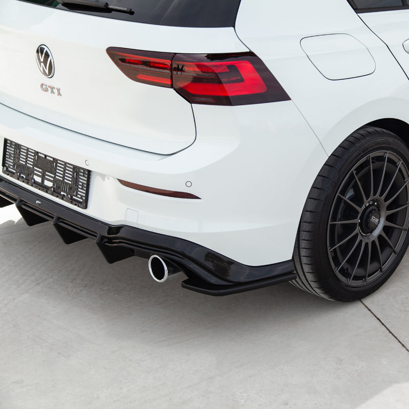 OneWay, Bagkofanger side splittere, Højglans Sort, Passer til Volkswagen Golf VIII HB GTI (2020-), 2 stk. sæt