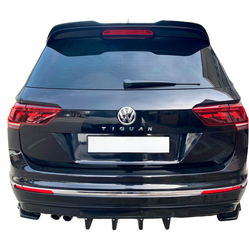 OneWay, Bagkofanger diffuser, Glossy sort, Passer til Volkswagen Tiguan II Standard/R-Line (2016-2020)