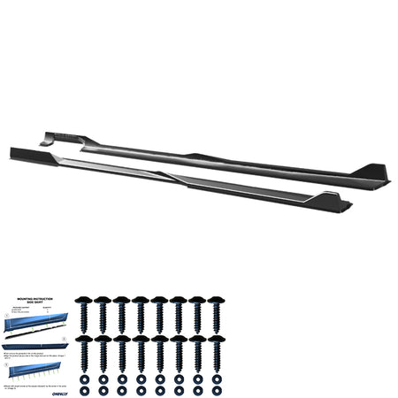 OneWay, Sideskørte, Blank sort, passer til BMW 5-Serie G60/G61 Sedan/Touring M-Pakke (2023-)