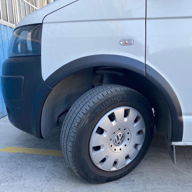 OneWay, Skærmkanter, Mat Sort, Passer til Volkswagen Transporter T5-T5.1 (2003-2015), Kort Akselafstand, Skydedør Venstre, 10-delt sæt