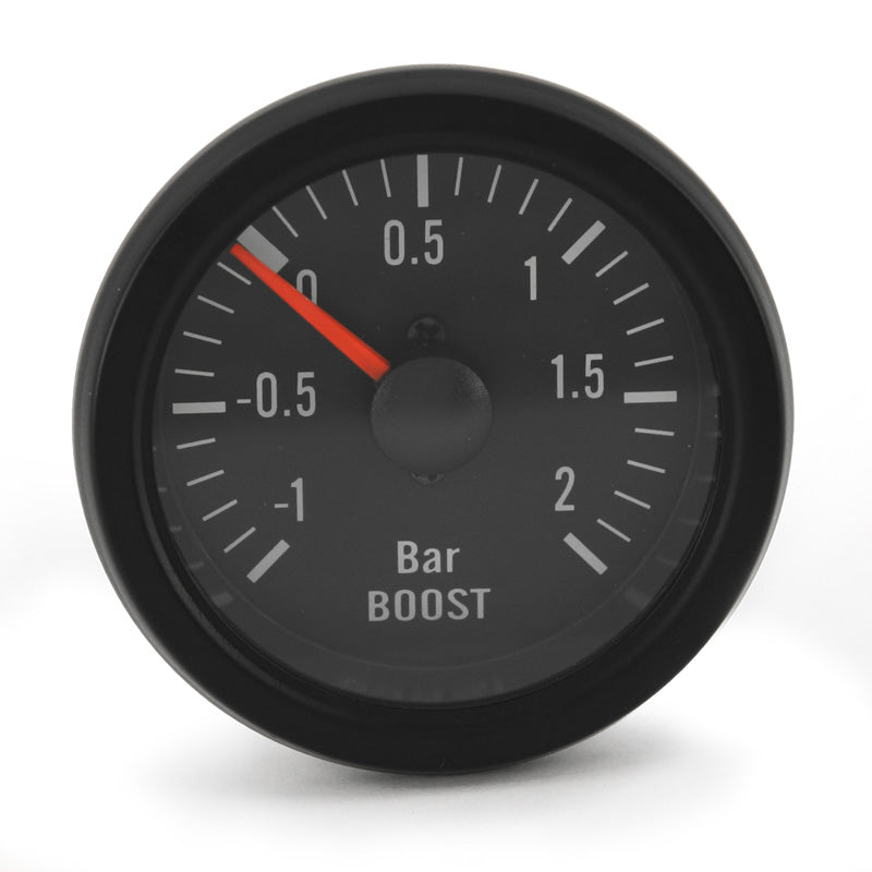 AutoStyle Performance Instrument Black Boost Pressure Gauge +2,0>1 bar 52mm