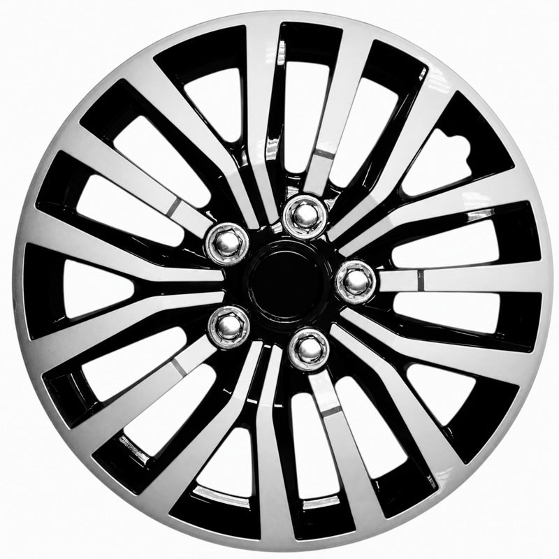 AutoStyle, Hjulkapsel Sæt, Texas 15-inch, Sølv/Sort