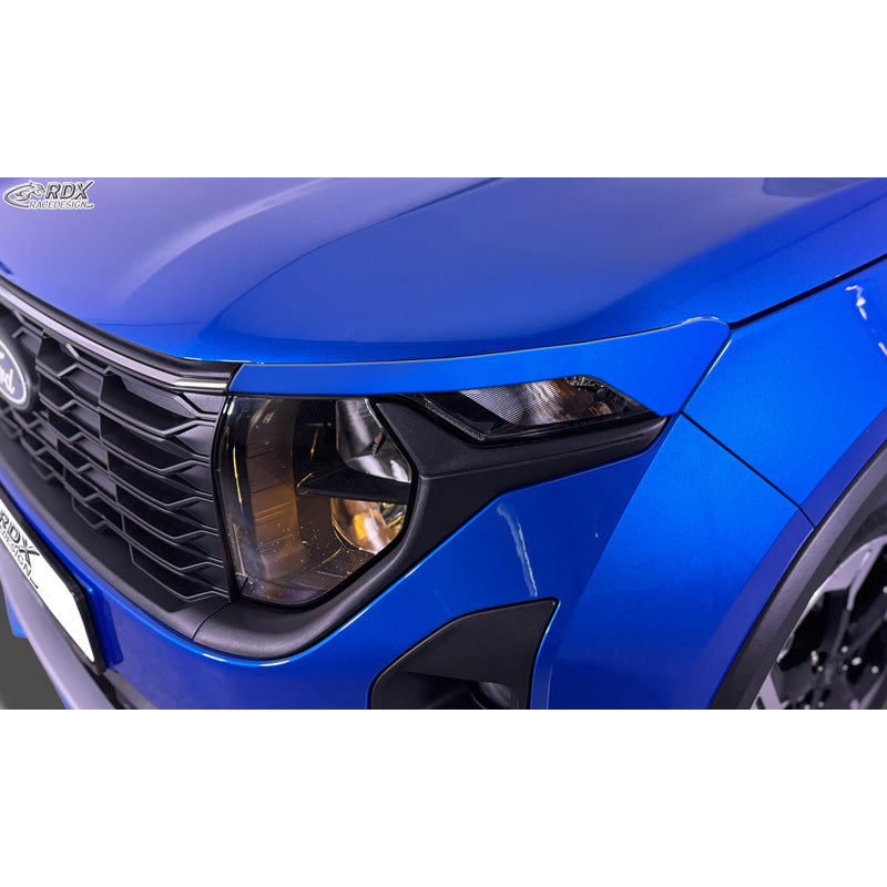 RDX Head light spoilers suitable for Ford Transit Courier & Tourneo Courier 2023- (without LED indicators & DRL) (ABS)