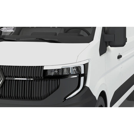 RDX, Øjenskygger, ABS Blank Hvid, passer til Renault Master IV (2024-) / Nissan Interstar (2024-)