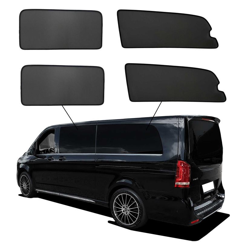SunClip Privacy & Sun protection suitable for Mercedes V-Class W447 (Extra long wheel base) 2014-2024 without pop-out windows