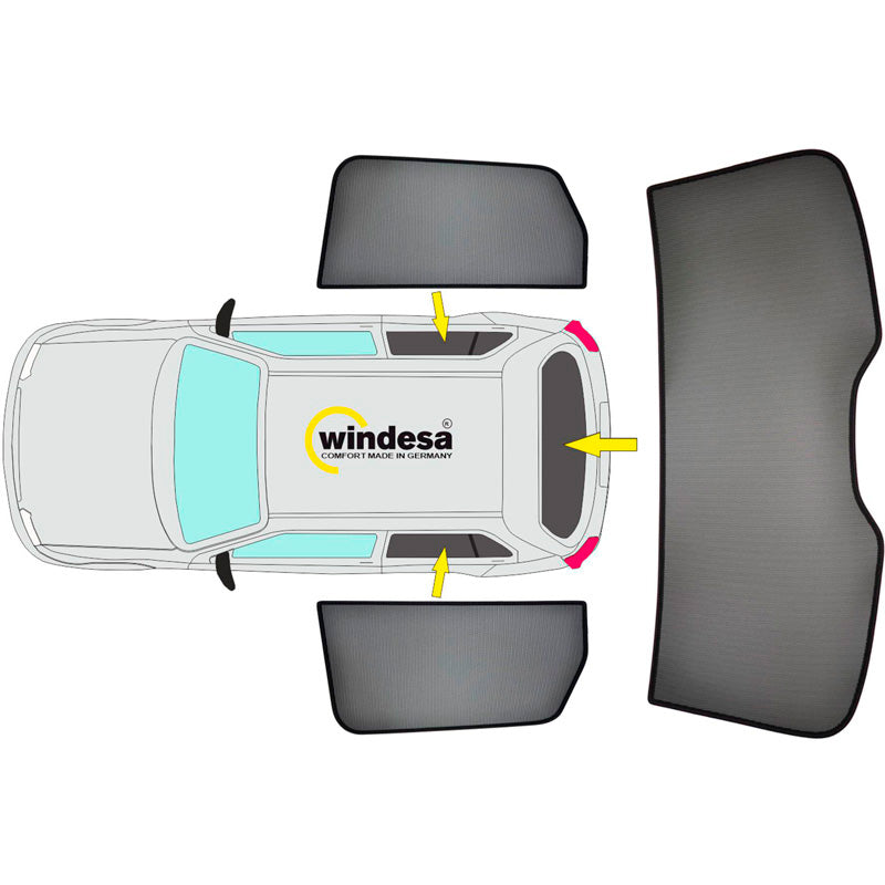 SunClip Privacy & Sun protection suitable for Skoda Fabia IV (PJ3) HB 5-doors 2021-