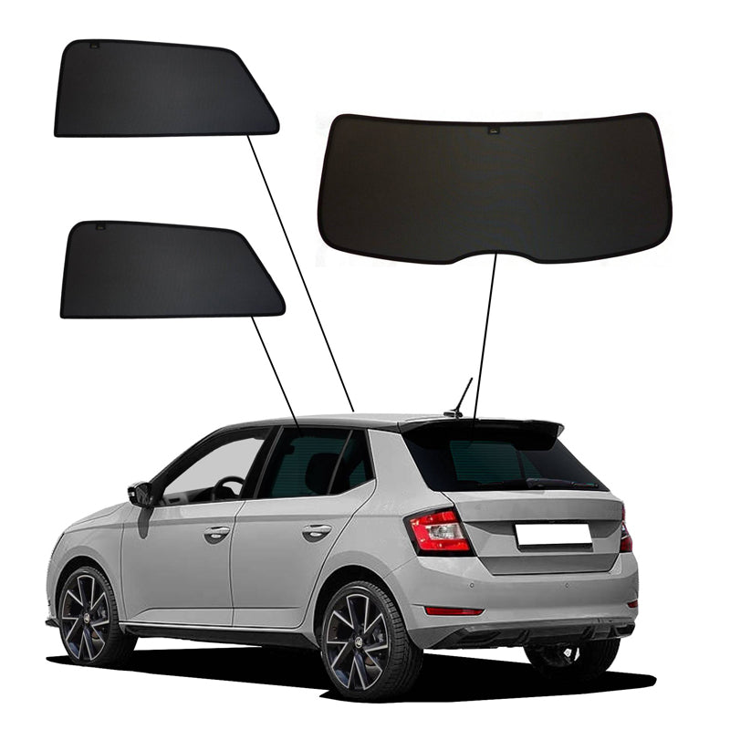 SunClip, Solgardin & Privatlivsbeskyttelse, passer til Skoda Fabia III (NJ3) HB 5-dørs (2014-2021)