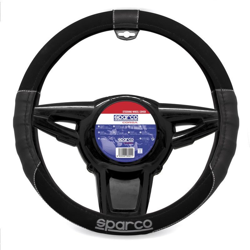 Sparco, Sporty Luxury Rattskydd - Svart/Grå - 37-39cm