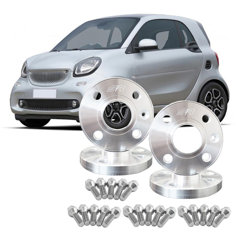 Simoni Racing Aluminium Wheel Spacer Kit - 2x16,5mm(FA) - 2x16,5mm(RA) (Hub 60,1mm) including wheel bolts - suitable for Smart various