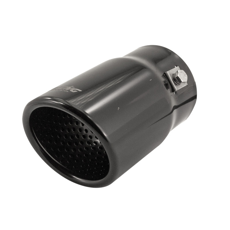 Simoni Racing, slutrör, Oval/Slutande Svart - 76x80xL128mm - Installation ->68mm