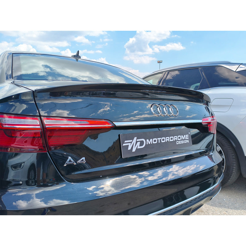 Motordrome Trunk spoiler lip suitable for Audi A4 B9 Sedan 2015-2024 (PU)
