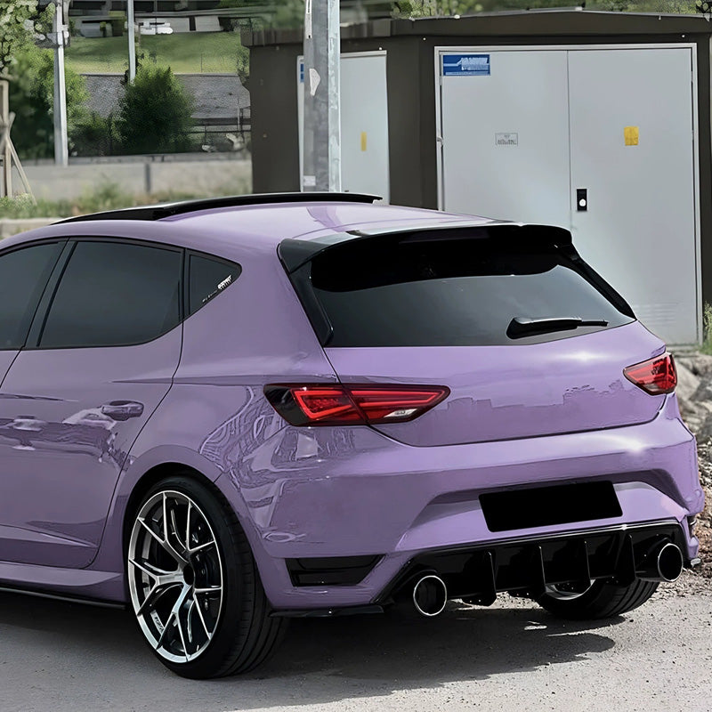 AutoStyle Roof spoiler suitable for Seat Leon 5F 5-doors 2013-2020 3-pieces (ABS Glossy Black)