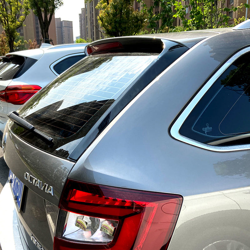 AutoStyle, Bagvinduesspoilere, ABS Glossy Black, Passer til Skoda Octavia III Kombi (2013-2020) excl. RS