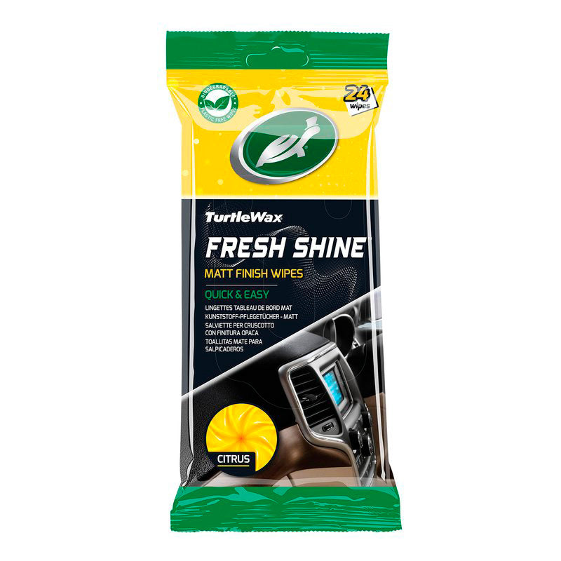 Turtle Wax 54096 Fresh Shine Matt Interior Cleaning Wipes 24 pieces