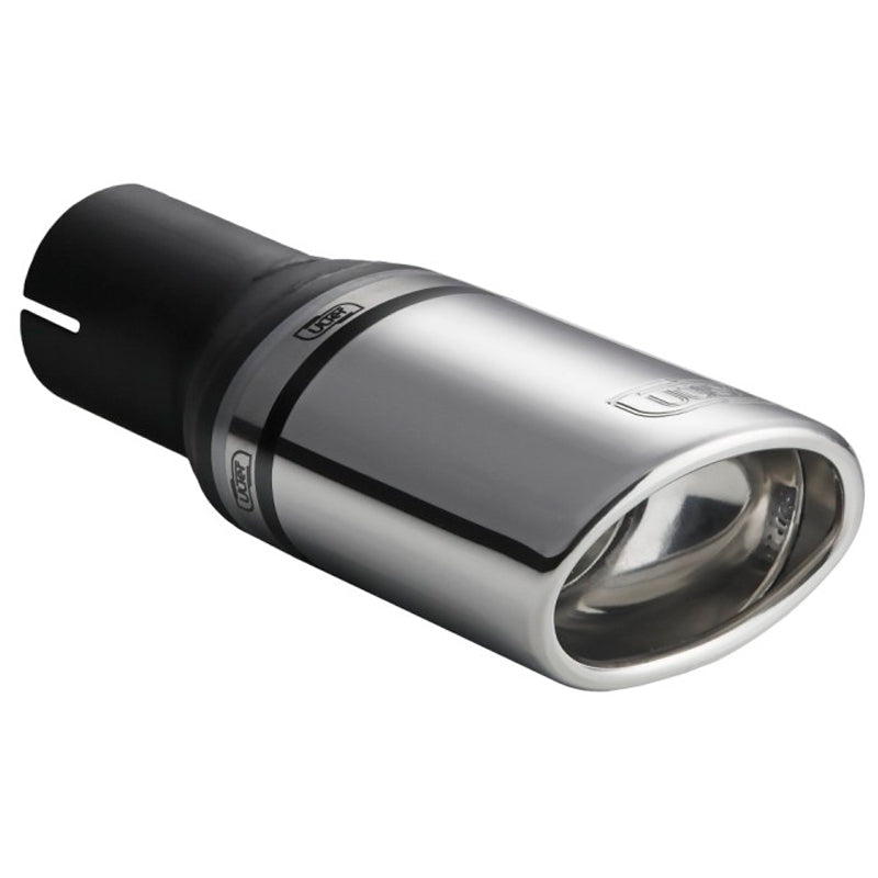 Ulter Sport, Rørhale - Oval 95x65mm Slanted - Length 120mm - Installation ->50mm - Inox