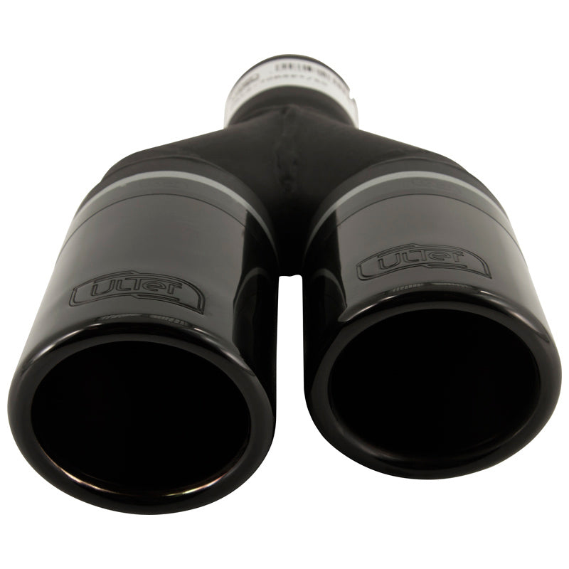 Ulter Sport, Ändrör (höger) - Dubbel rund Ø70mm - Längd 200/180mm - Installation -&gt;50mm - Inox Black